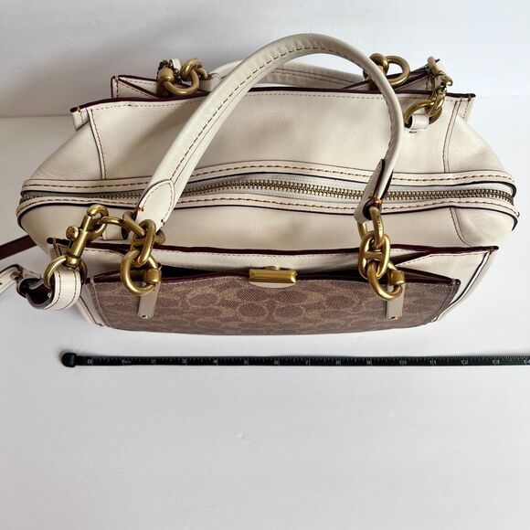 Coach Dreamer Chalk Signature Crossbody Tote Bag Style 54160 - Picture 9 of 16